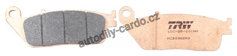 Sada brzdových destiček TRW MCB598SRQ – HONDA Sada brzdových destiček TRW MCB598SRQ – HONDA