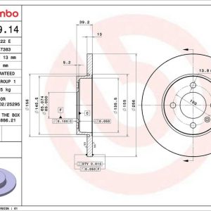 Brzdový kotouč BREMBO 08.5149.14