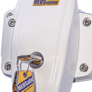 Přídavný bezpečnostní zámek HEOSafe Door Frame Lock na rám dveří a klapek (1 ks, pro karavany a obytná auta, bílý) 302452 Přídavný bezpečnostní zámek HEOSafe Door Frame Lock na rám dveří a klapek (1 ks, pro karavany a obytná auta, bílý) 302452