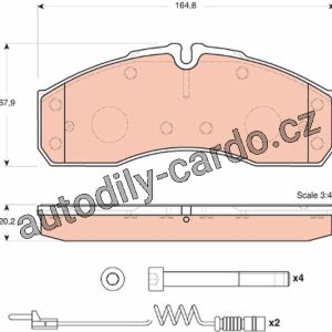Sada brzdových destiček TRW GDB1694 -MERCEDES SPRINTER 616 CDI 01-