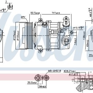 Kompresor klimatizace NISSENS 89497 Kompresor klimatizace NISSENS 89497