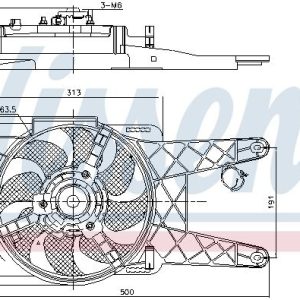 Ventilátor chladiče NISSENS 85138