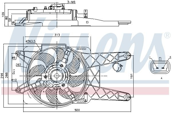 Ventilátor chladiče NISSENS 85138