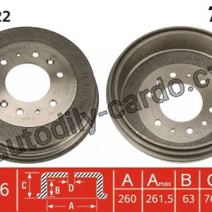 Brzdový buben TRW DB4322 – KIA