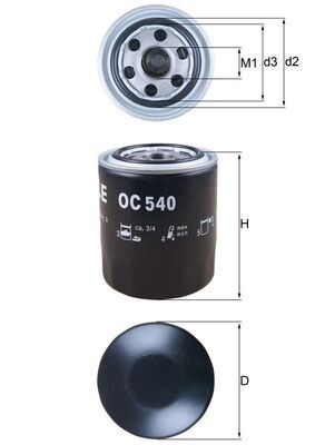 MH OC540 Olejový filtr KNECHT