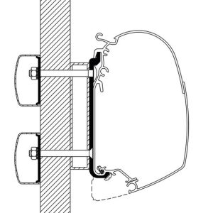 Sada adaptérů nástěnných pro markýzy Omnistor řady 5 na Dethleffs Globebus délka 350 cm Thule pro obytné vozy 313579 Sada adaptérů nástěnných pro markýzy Omnistor řady 5 na Dethleffs Globebus délka 350 cm Thule pro obytné vozy 313579