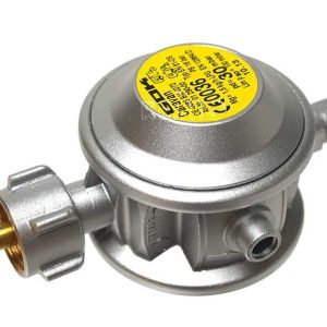 Regulátor tlaku plynu 30 mbar výkon 1,5 kg/h výstup 8 mm RVS bez manometru pro karavany a obytné vozy 305239